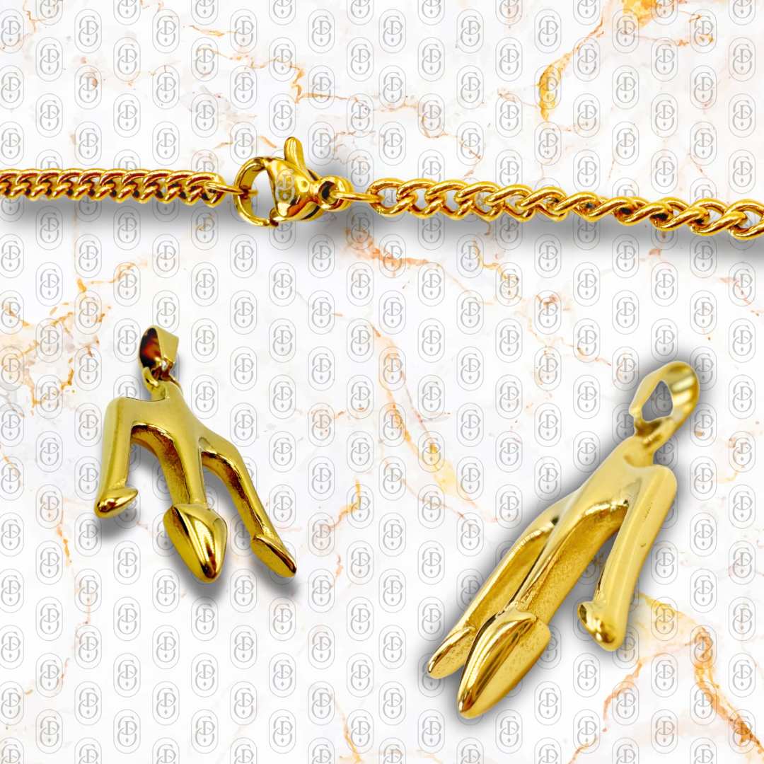 Vértigo - Colgante Sólido Chapado en Oro 18K