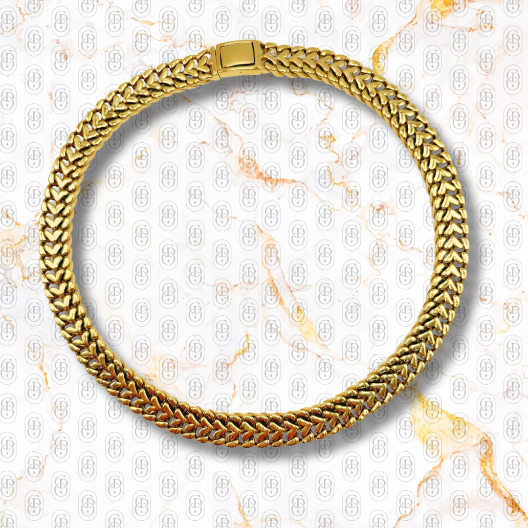 Venezia Link - Cadena Solida Chapada en Oro 18k
