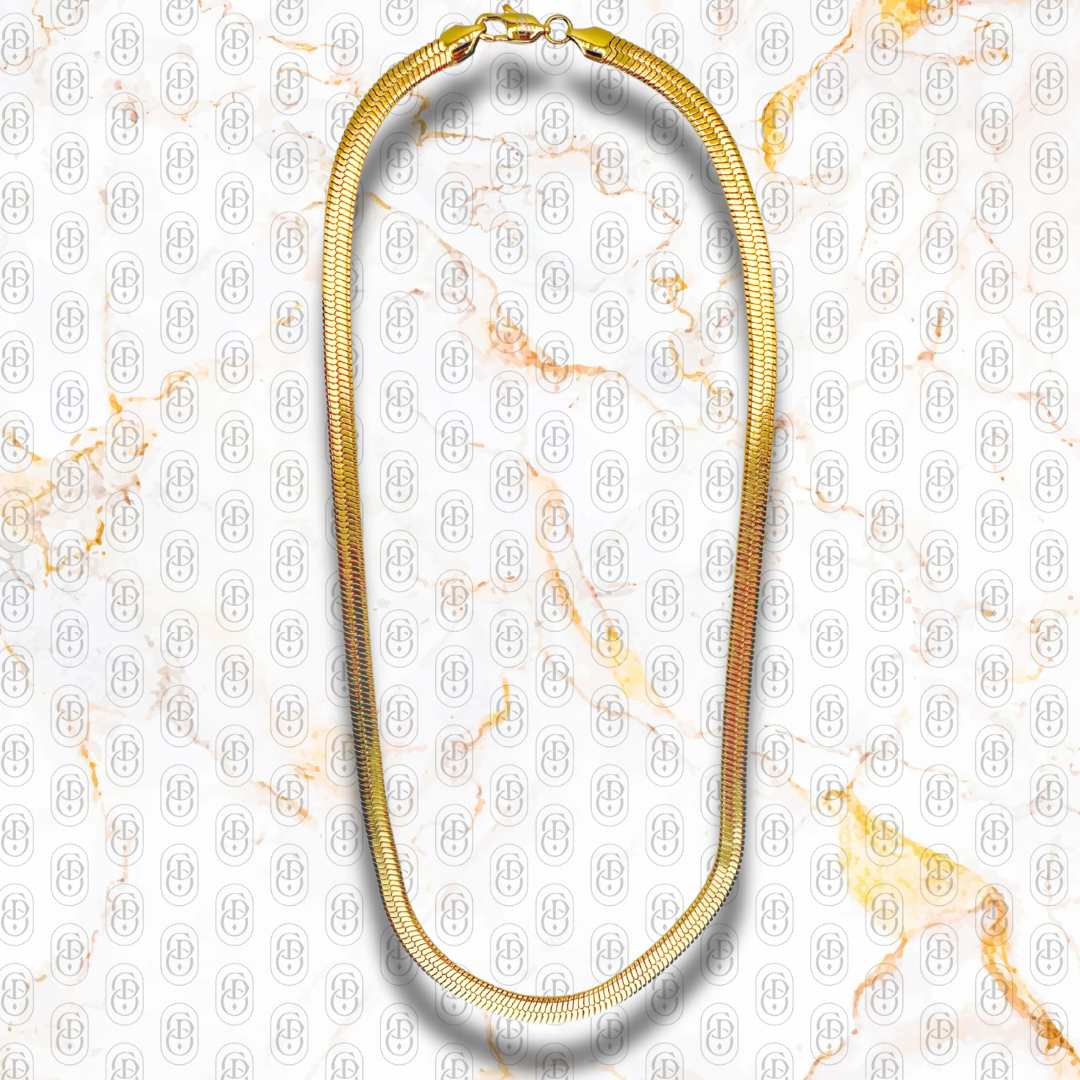 Snake Lux Chain 6mm - Cadena Sólida Chapada en Oro 18K