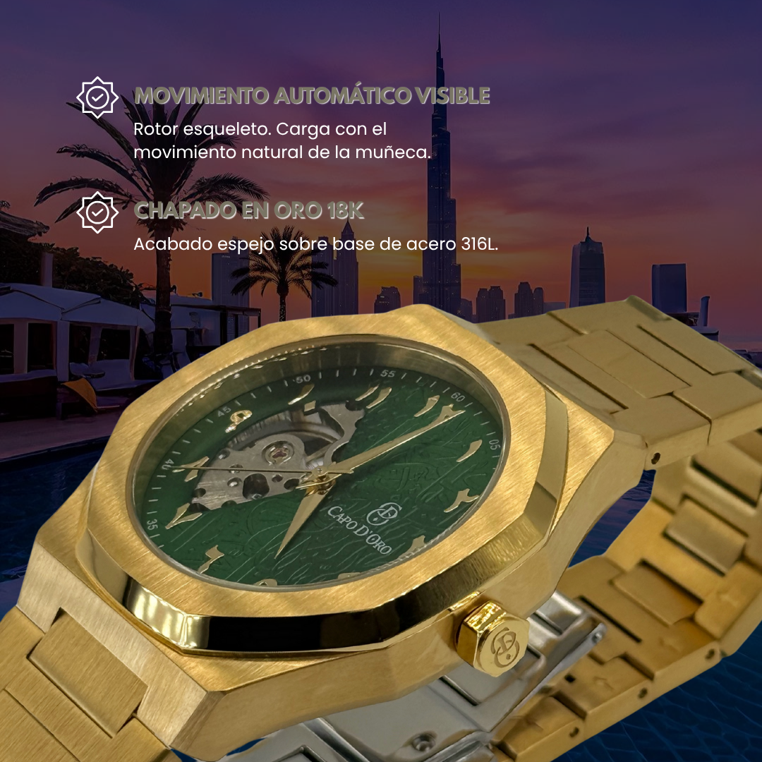 Reloj Royal Dubai Chapado en Oro 18K