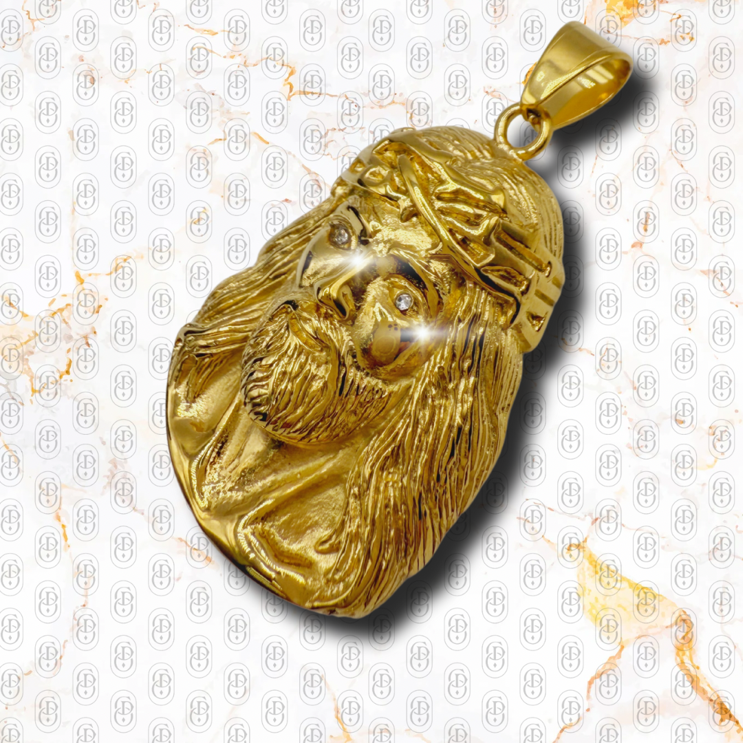 Redentor - Colgante Solido Chapado en Oro 18k