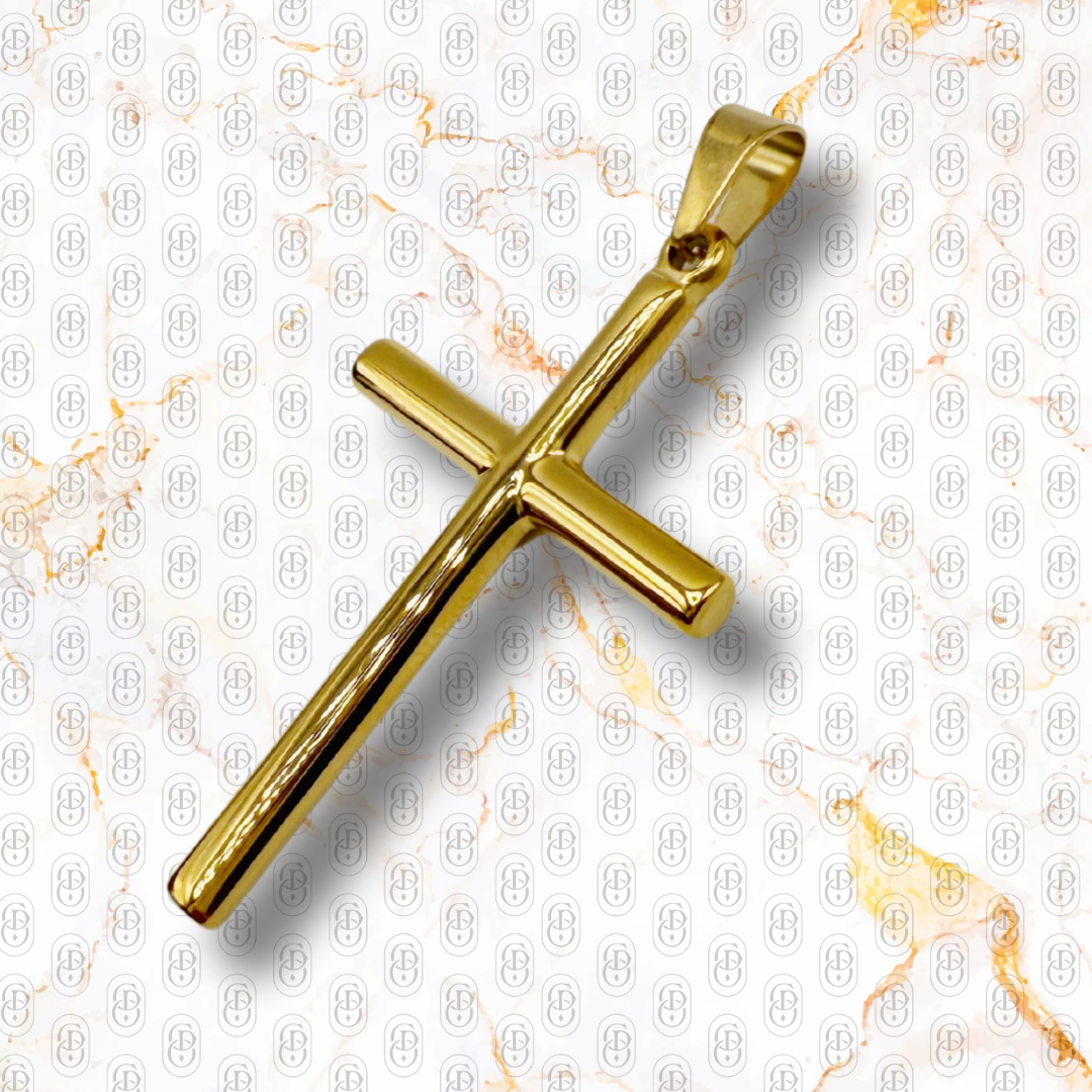 Cruciforte - Colgante Solido Chapado en Oro 18K