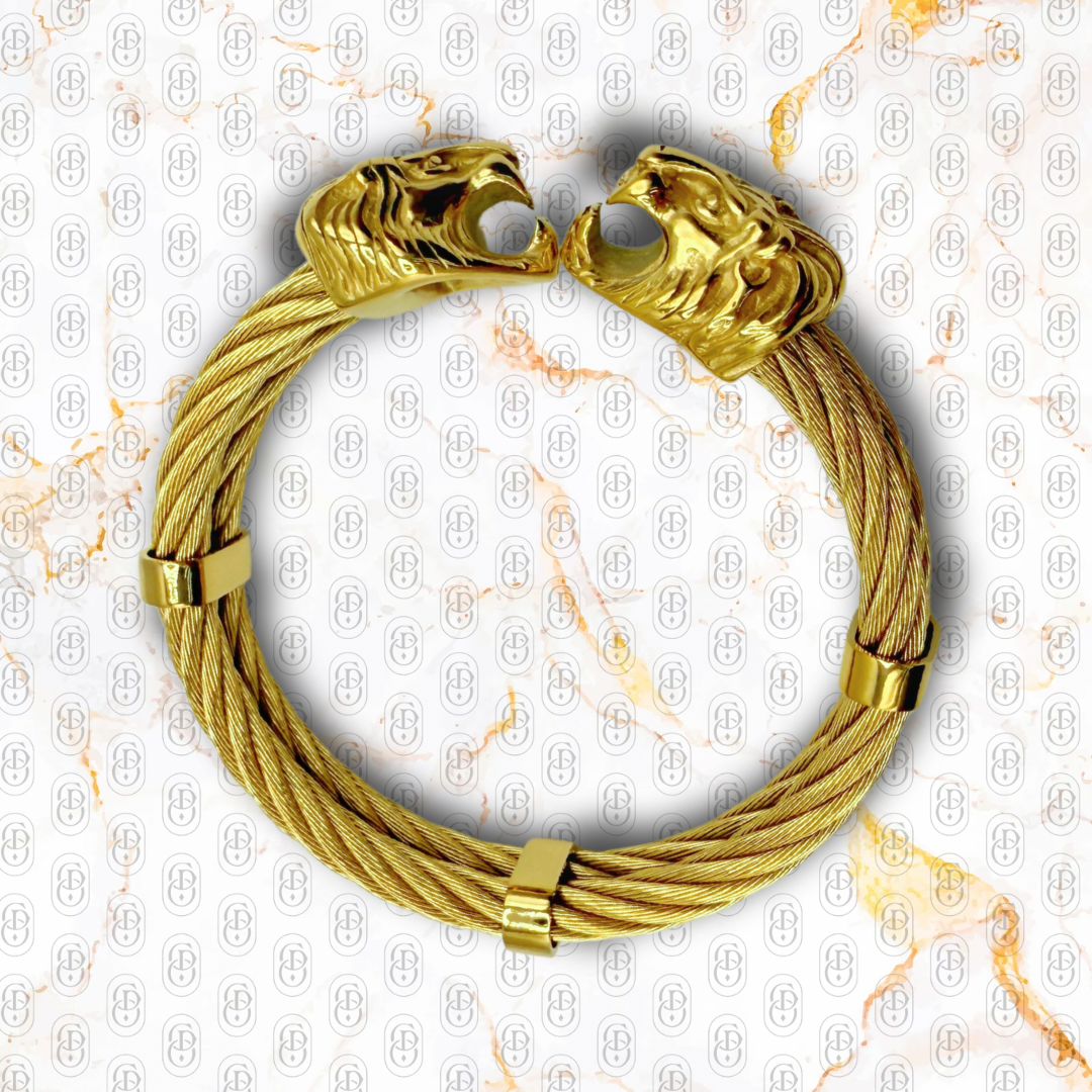 Leone Gemello · Brazalete Sólido Chapado en Oro 18k