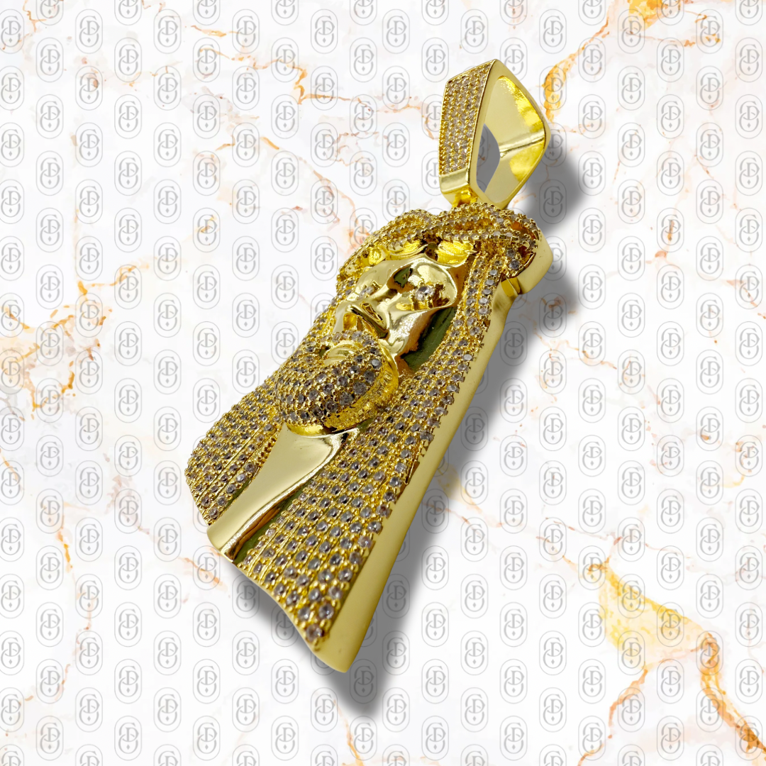 Face divin - pendentif en or