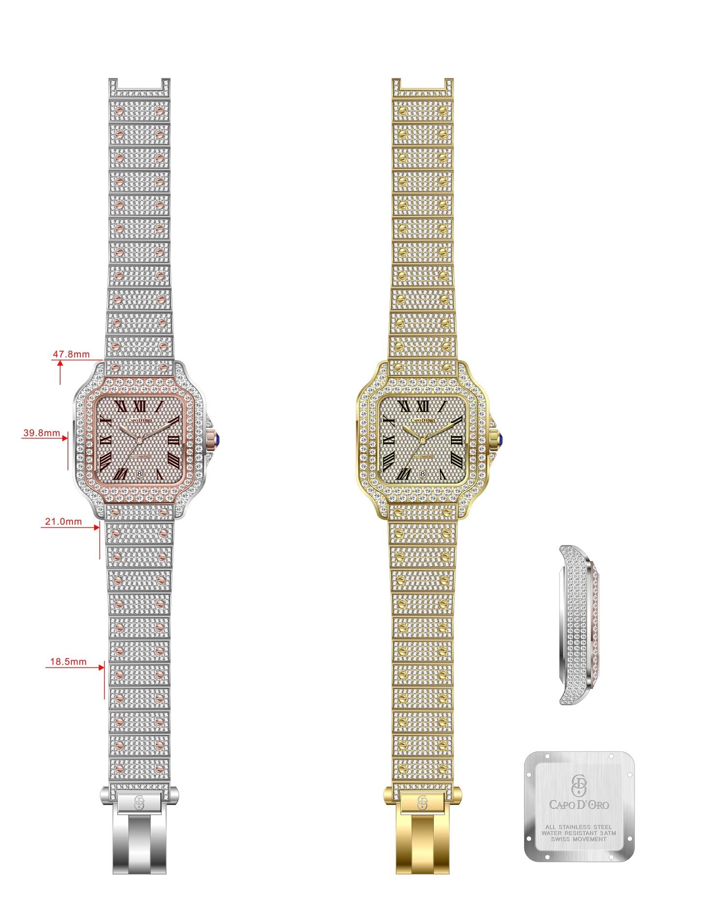 Reloj Diamanto Automatic - (Moisanitas Certificadas)