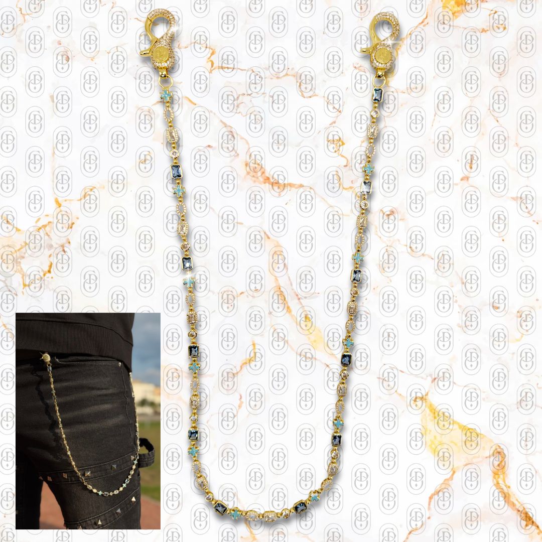 Azurra Reale - PANTS CHAIN GOLD