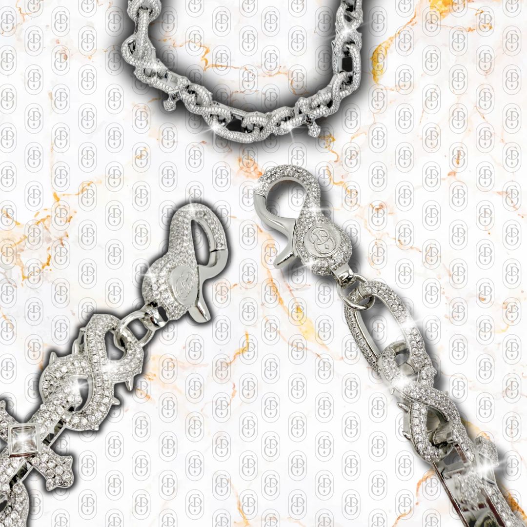 Spike Cross - PANTS CHAIN SILVER