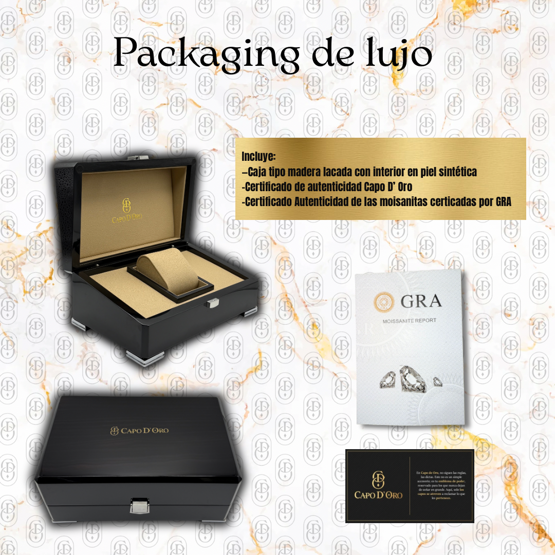 Reloj Diamanto Automatic - (Moisanitas Certificadas)