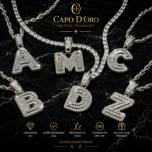 Capo D’Oro Initial Pendant - COLGANTE SILVER