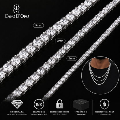 Tenis - CADENA SILVER 2mm/ 3mm / 5mm