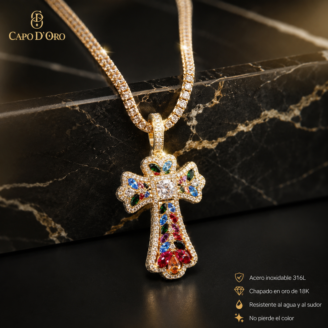 Croce Prisma - COLGANTE GOLD