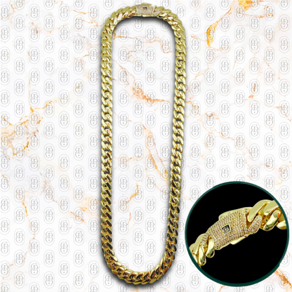 Royal Cuban Link Chain 10MM Gold – Cadena Cubana Oro 18K