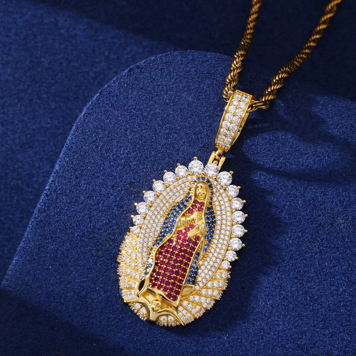 Madonna Celestiale Royal — COLGANTE (Fabricación bajo pedido)