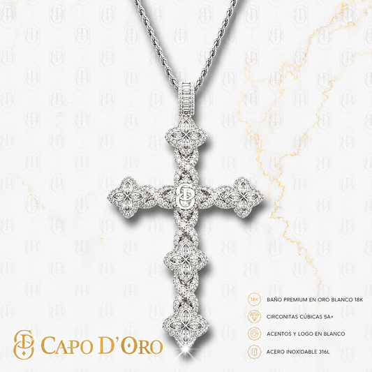 Croce Benedetta - COLGANTE SILVER WHITE