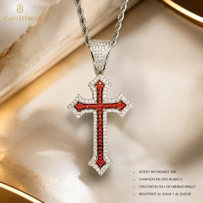 Crimson Cross Red - COLGANTE SILVER