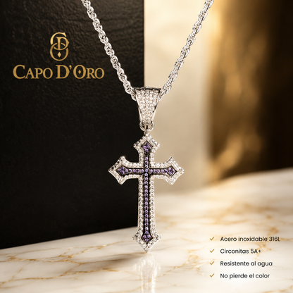 Sapphire Cross - COLGANTE SILVER