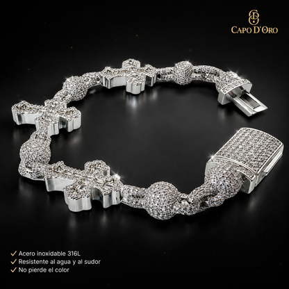Capo Lux Cross - BRAZALETE SILVER