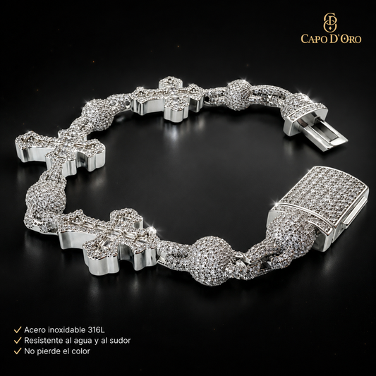 Capo Lux Cross - BRAZALETE SILVER
