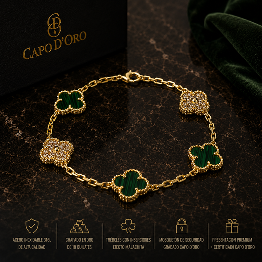Capo Fortuna (Verde Imperiale) - BRAZALETE GOLD