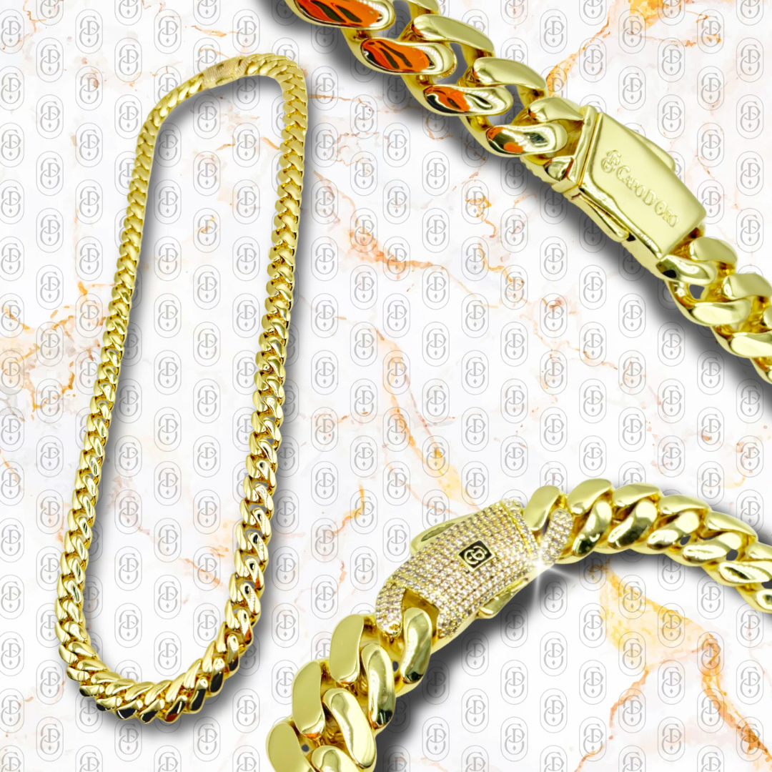 Royal Cuban Link Chain 10MM Gold – Cadena Cubana Oro 18K