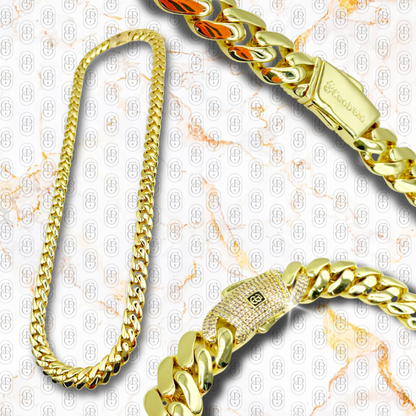 Royal Cuban Link Chain 10MM Gold – Cadena Cubana Oro 18K