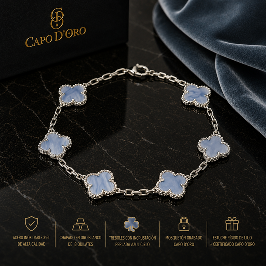 Capo Fortuna (Perla di Cielo) - BRAZALETE SILVER