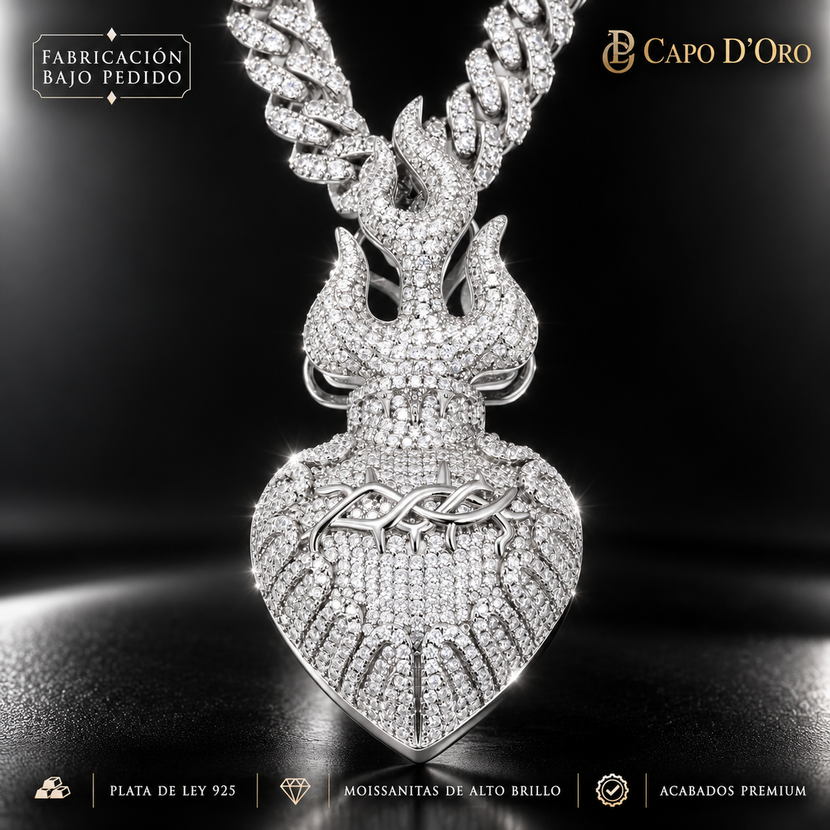 Sacro Cuore Imperiale — COLGANTE (Fabricación bajo pedido)