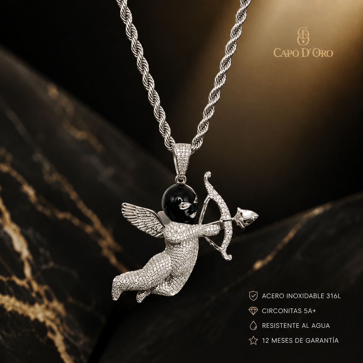Angel Noir - COLGANTE SILVER