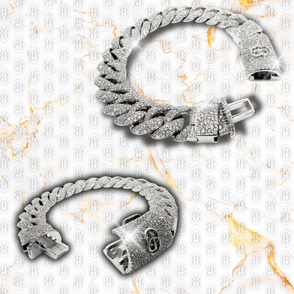 Majestic Cuban Link - BRAZALETE WHITE GOLD 14mm