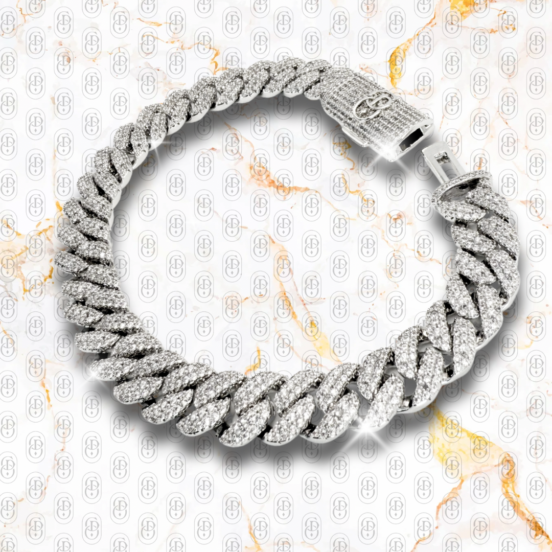 Oro Capital - BRAZALETE WHITE GOLD 10 mm