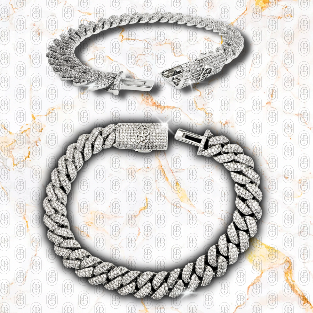 Oro Capital - BRAZALETE WHITE GOLD 10 mm