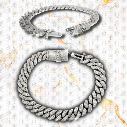 Oro Capital - BRAZALETE WHITE GOLD 10 mm