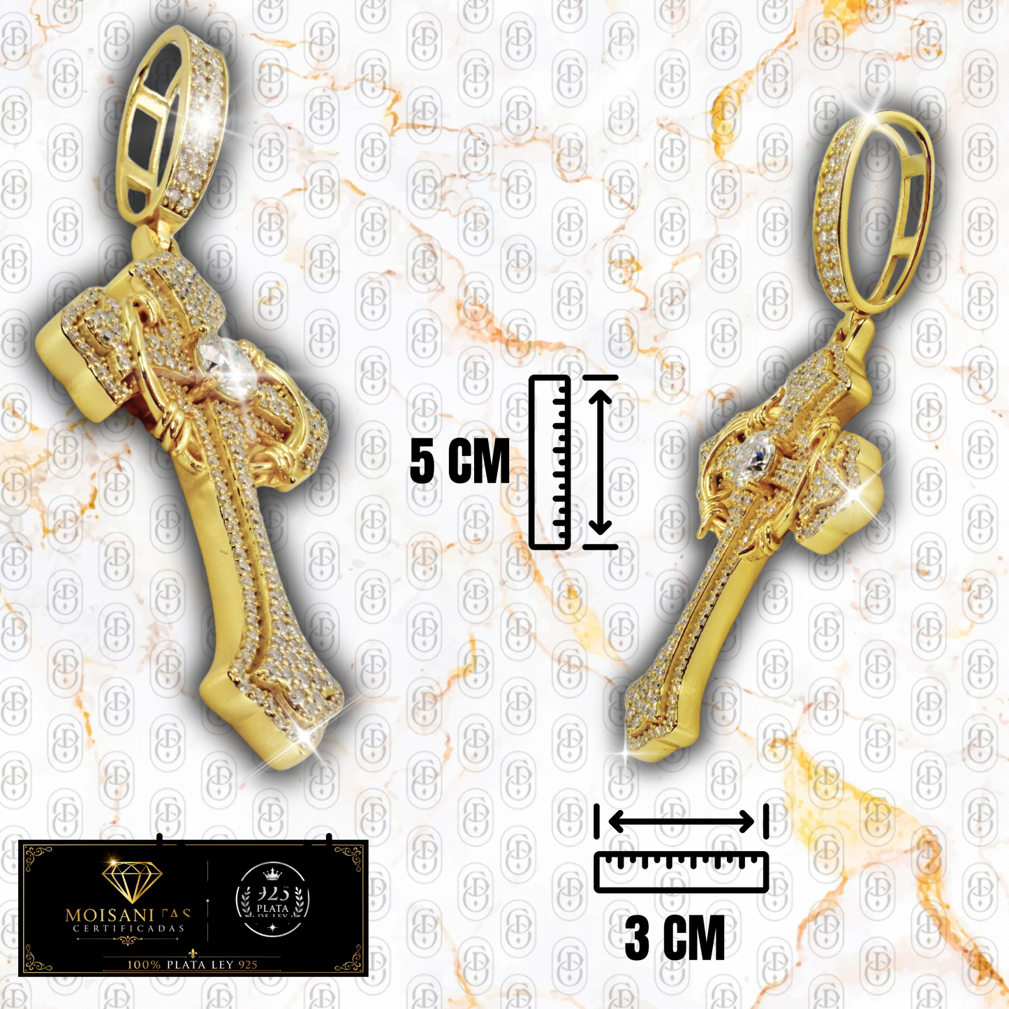 Crowned Salvation - COLGANTE GOLD (Plata de Ley 925/ Moisanitas)