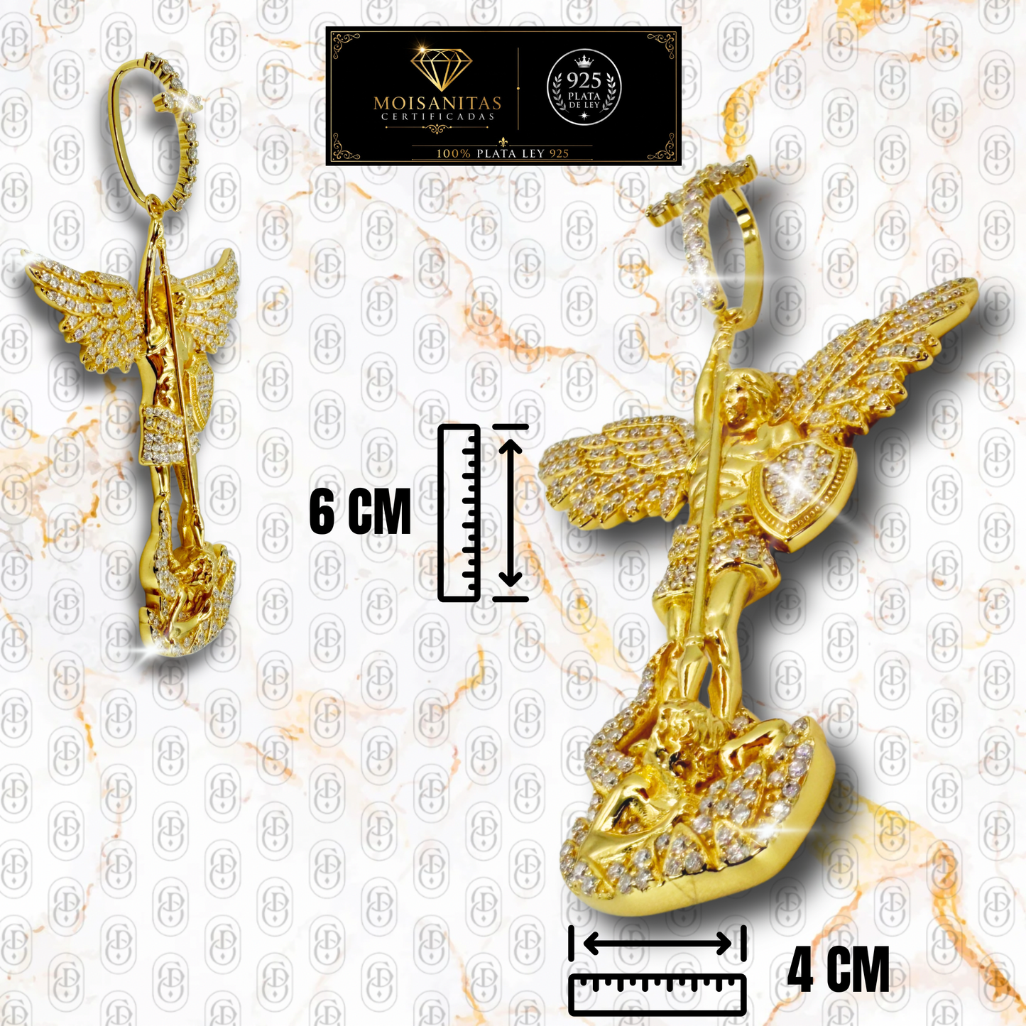 Arcángel Imperium - COLGANTE GOLD (Plata de Ley 925/ Moisanitas)