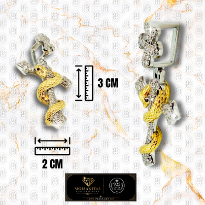 Serpente Sacro - COLGANTE SILVER (Plata de Ley 925/ Moisanitas)