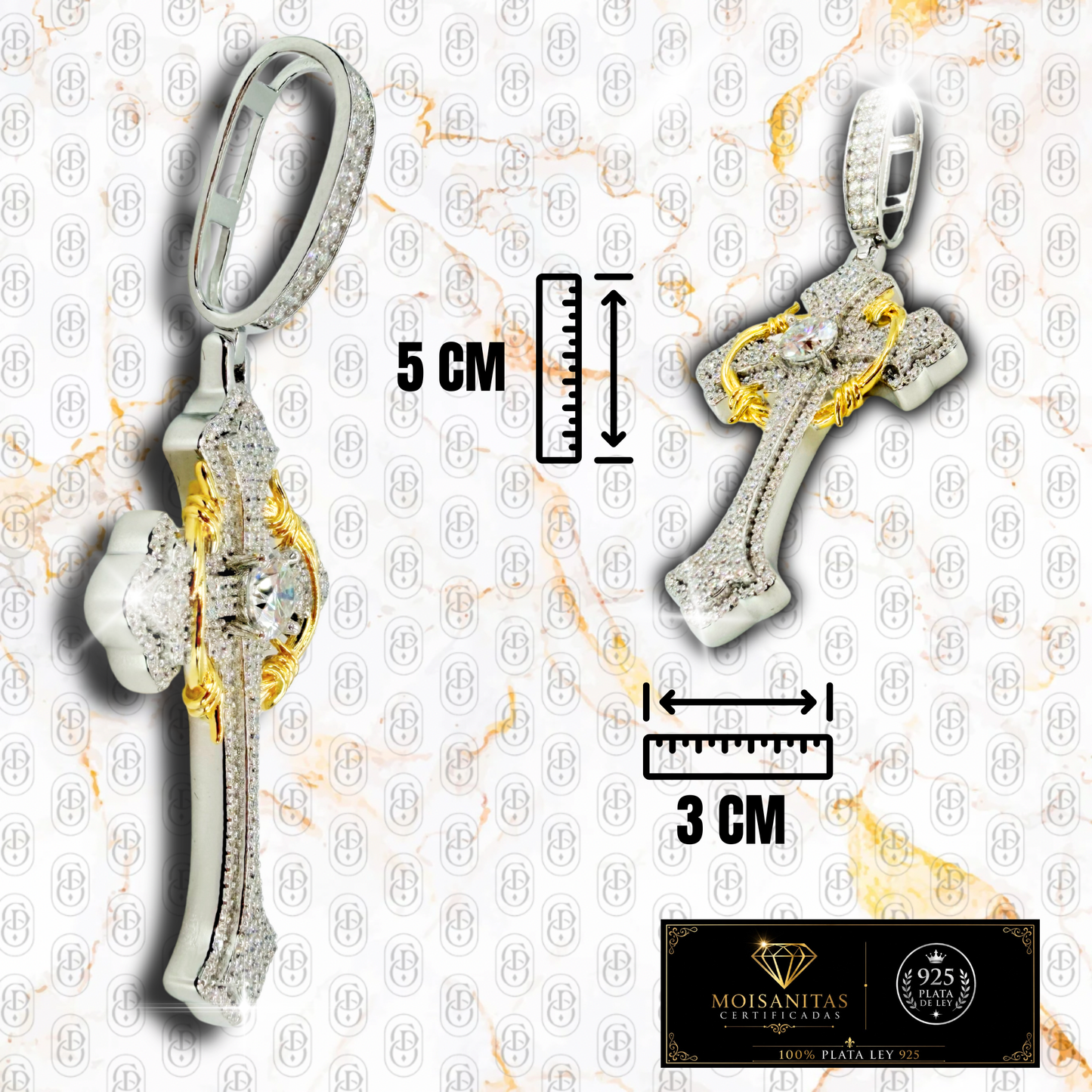 Crowned Salvation - COLGANTE SILVER (Plata de Ley 925/ Moisanitas)