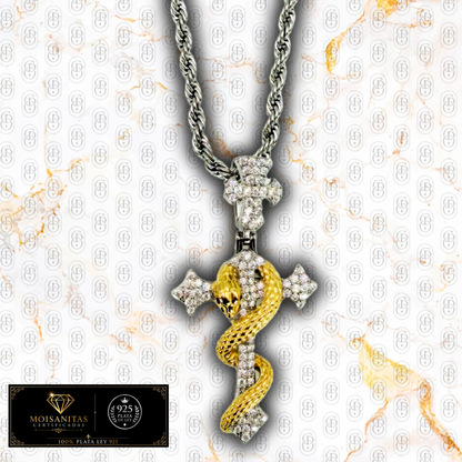 Serpente Sacro - COLGANTE SILVER (Plata de Ley 925/ Moisanitas)