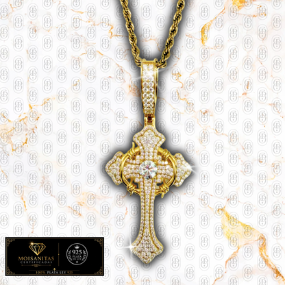 Crowned Salvation - COLGANTE GOLD (Plata de Ley 925/ Moisanitas)