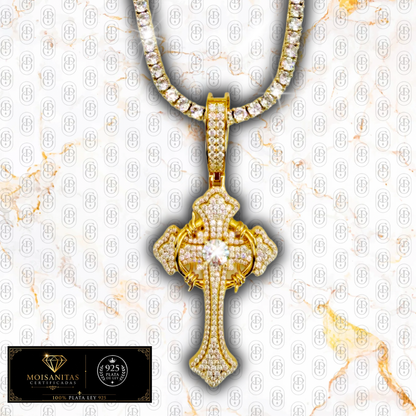 Crowned Salvation - COLGANTE GOLD (Plata de Ley 925/ Moisanitas)
