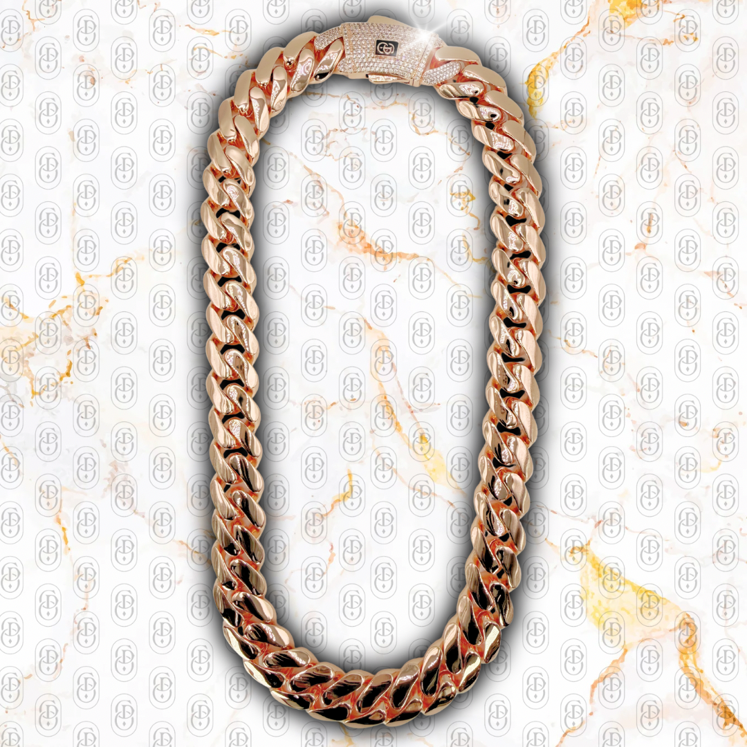 Royal Cuban Link - CADENA ROSE GOLD 18mm.