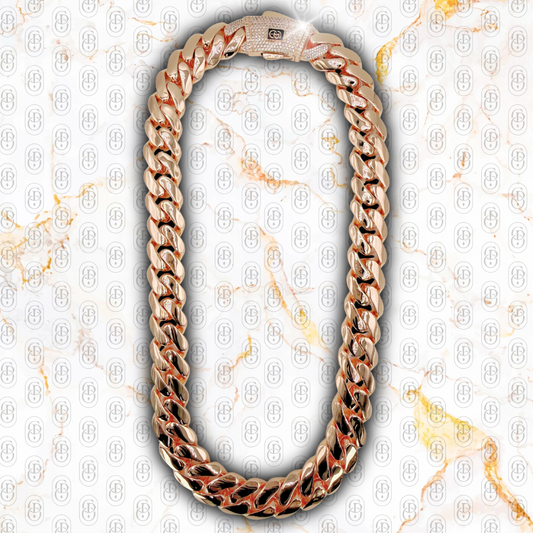 Royal Cuban Link - CADENA ROSE GOLD 18mm.