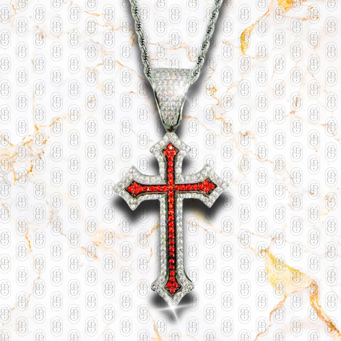 Crimson Cross Red - COLGANTE SILVER