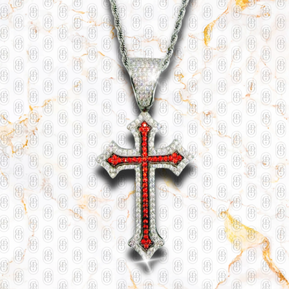 Crimson Cross Red - COLGANTE SILVER