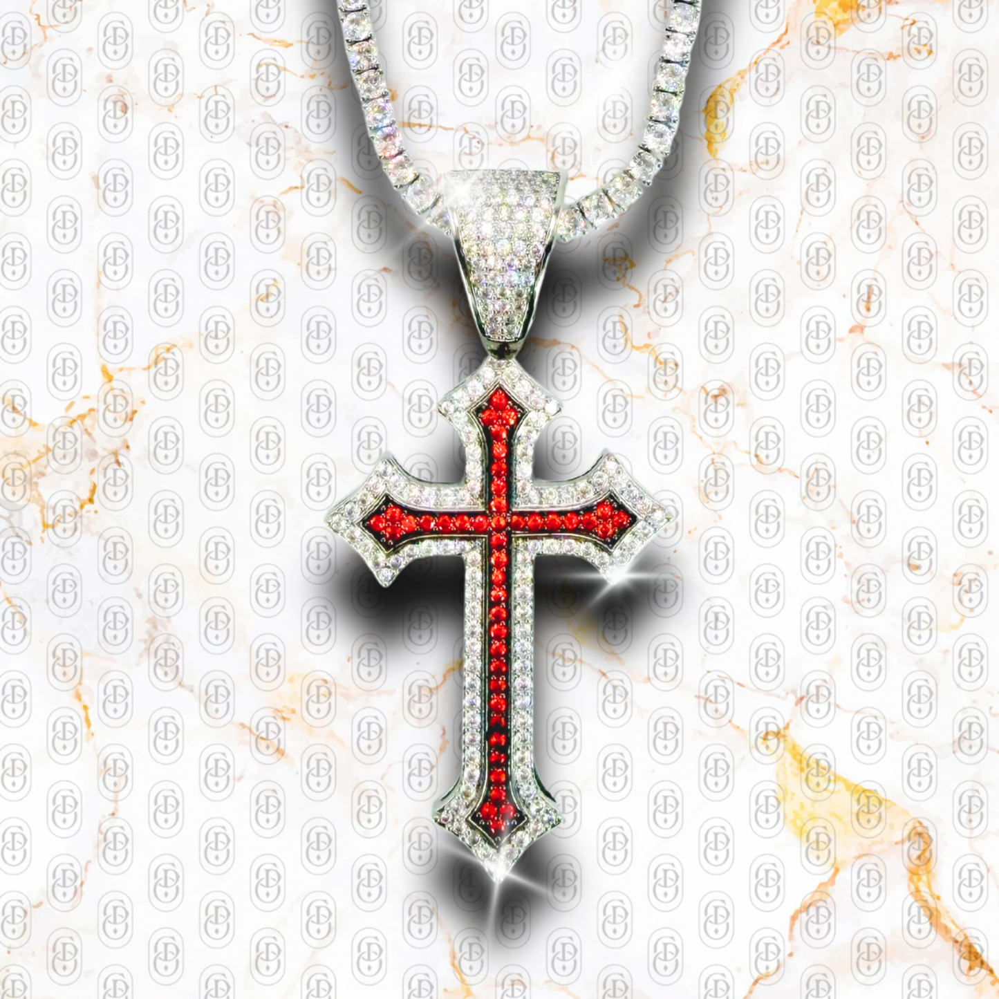 Crimson Cross Red - COLGANTE SILVER