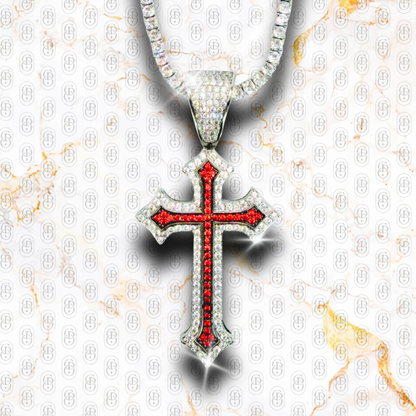 Crimson Cross Red - COLGANTE SILVER