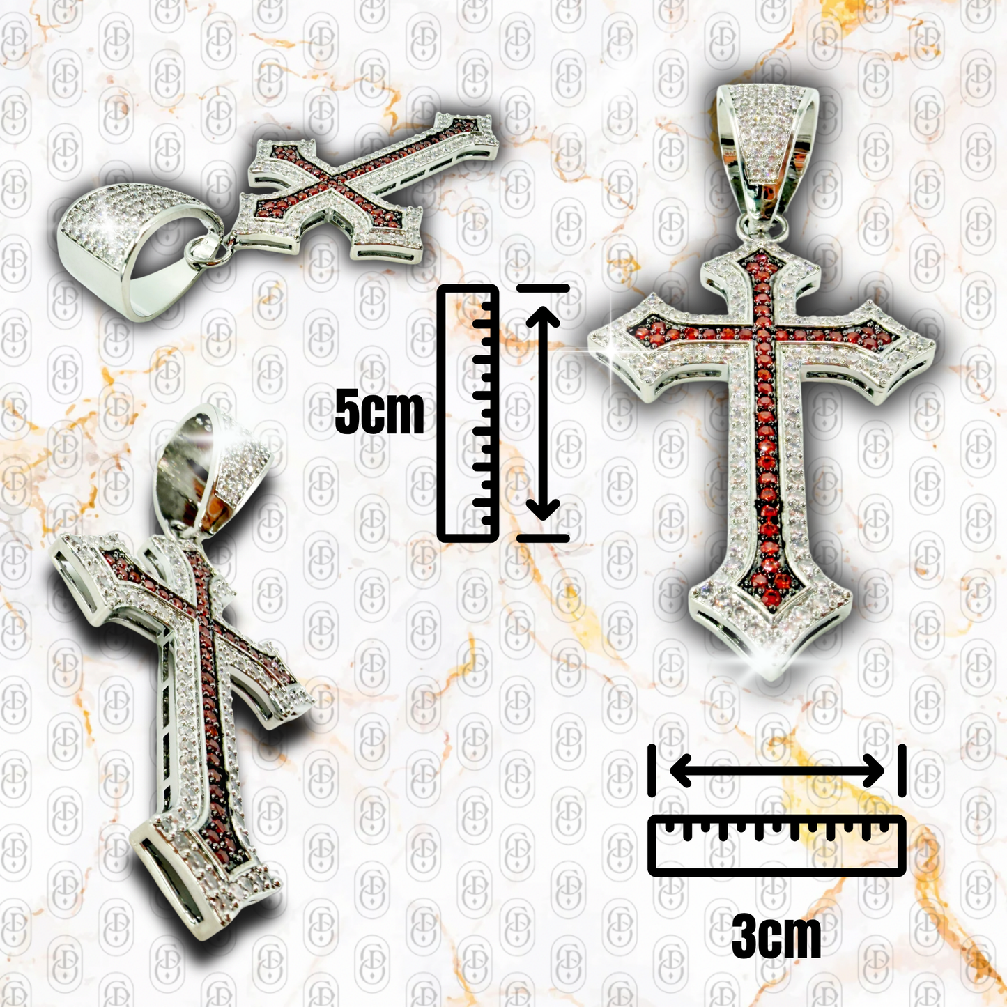 Crimson Cross Red - COLGANTE SILVER