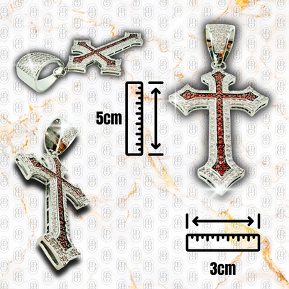 Crimson Cross Red - COLGANTE SILVER