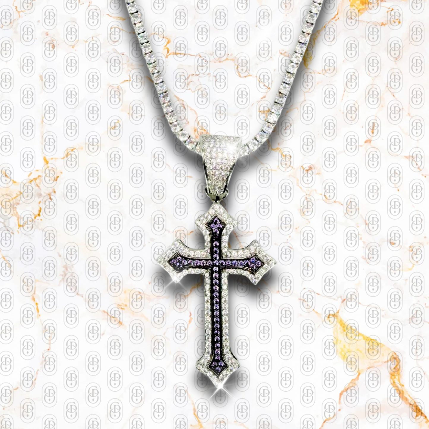 Sapphire Cross - COLGANTE SILVER