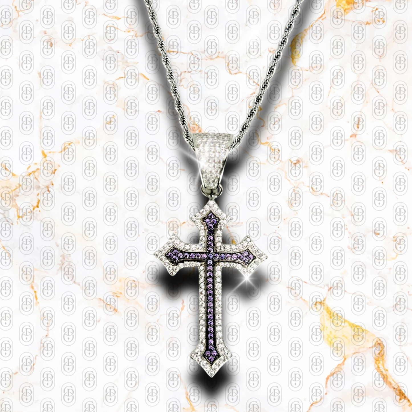 Sapphire Cross - COLGANTE SILVER