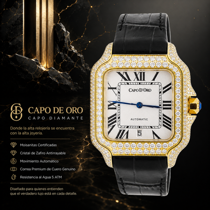 Reloj Capo Diamante – Imperial Gold (Moisanitas Certificadas)